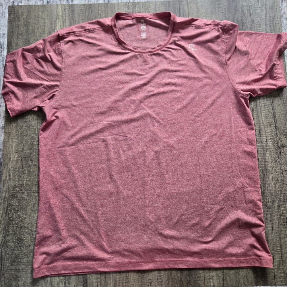 Rhoback Mens XXXL Heathered Red Performance T-Shirt Short Sleeve Blitz Tech Tee